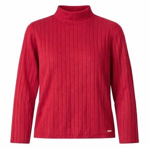 NWT Women’s XL | Calvin Klein | Burgundy Red Ribbed Mock Neck Top